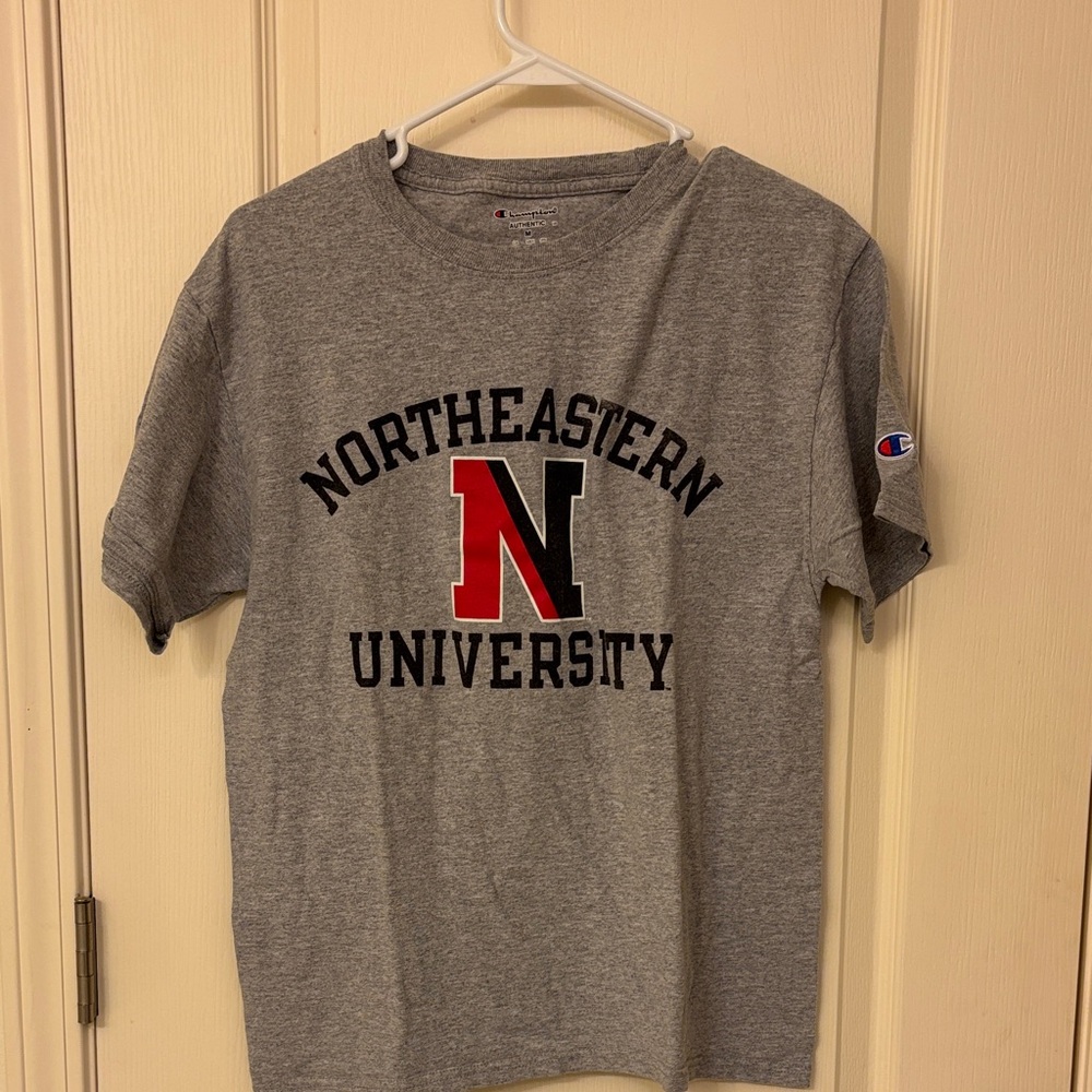Champion Gray Northeastern University Tee